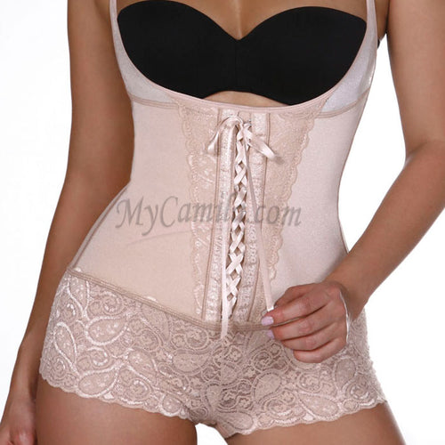 Slimming Latex Lace Boyshort Body Shaper